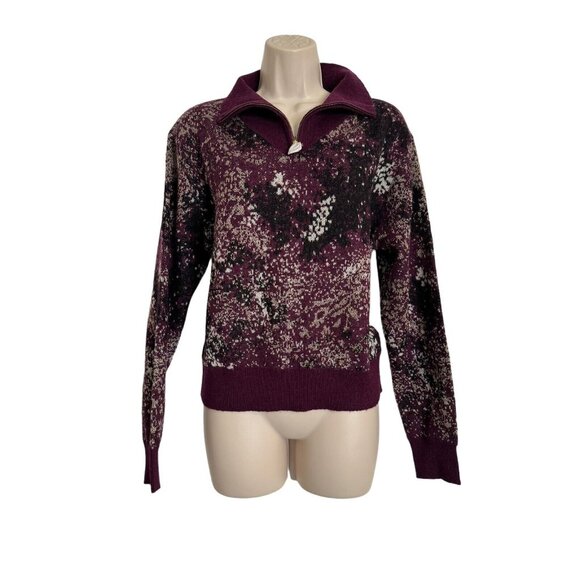 Scotch & Soda Medium Wool Alpaca Blend Half-Zip Pullover Jacquard Sweater NEW - Picture 8 of 14